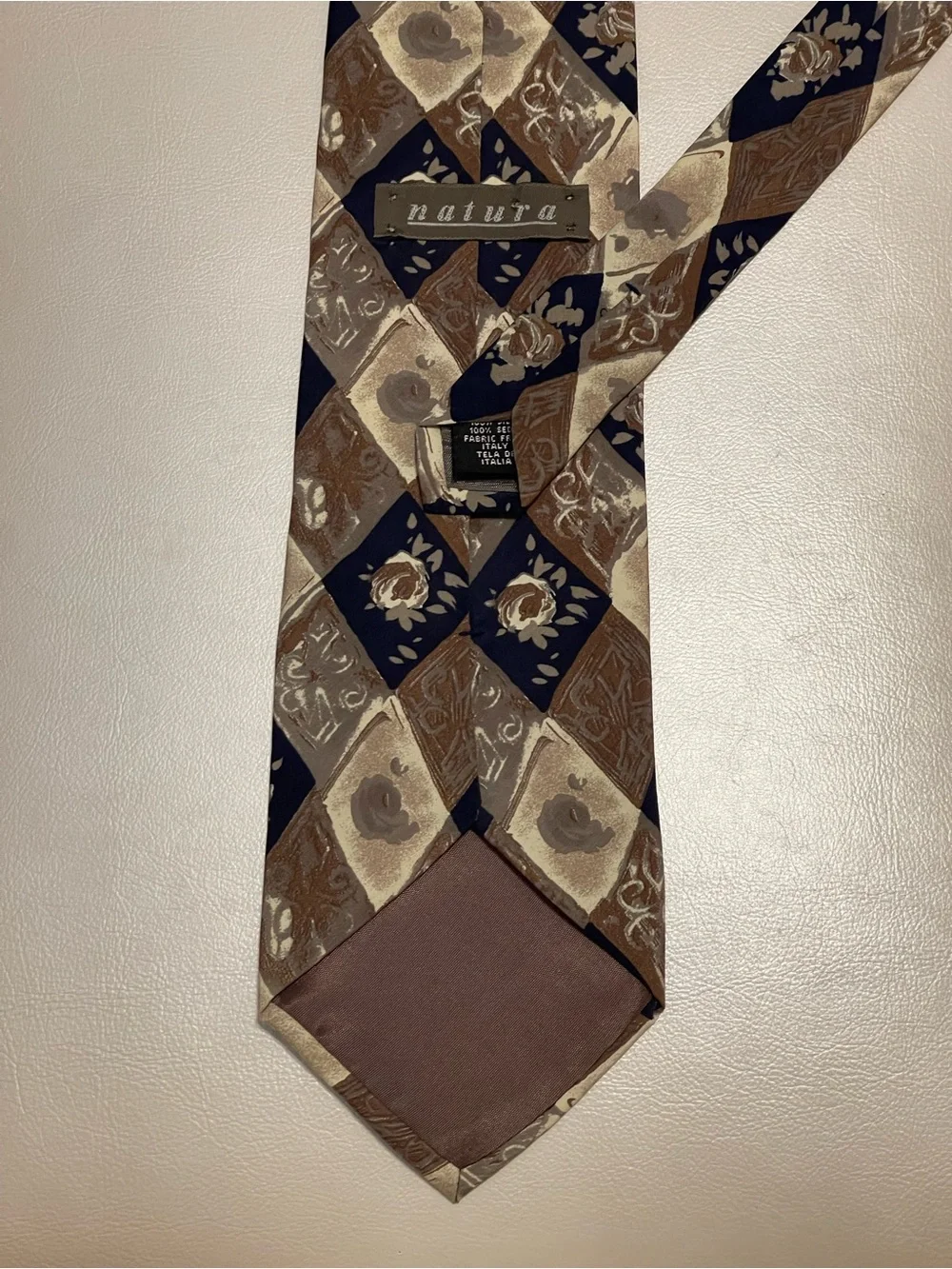 Vintage Natura Italian Silk Tie - Picture 2 of 4